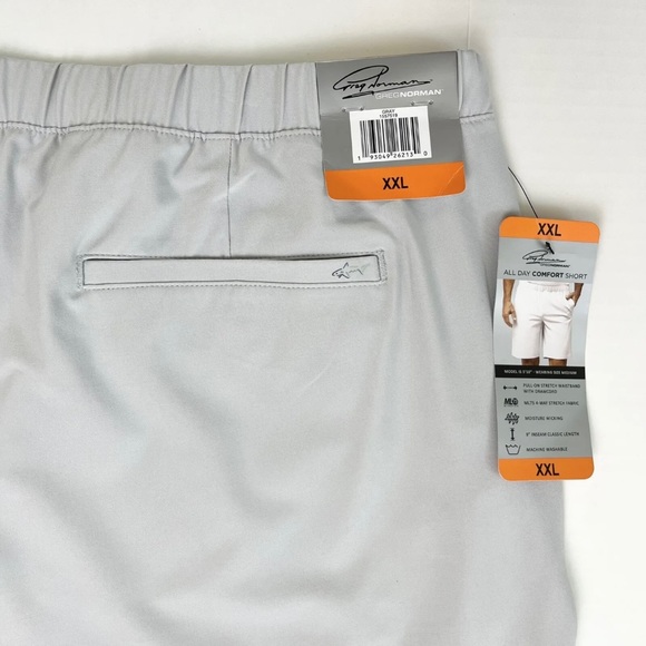 Greg Norman Shorts Mens XXL Gray Golf Outdoor Pull On All Day Comfort ML75 New - Picture 4 of 12